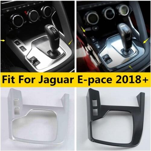 Stalls Shift Gear Box Panel Decor Cover Trim For Jaguar E-pace E pace 2018 - 2020 ABS Carbon Fiber / Matte Interior Accessories