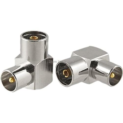 DVB-T TV PAL Female to Male Right Angle RF Adapter Connector 2 Pcs