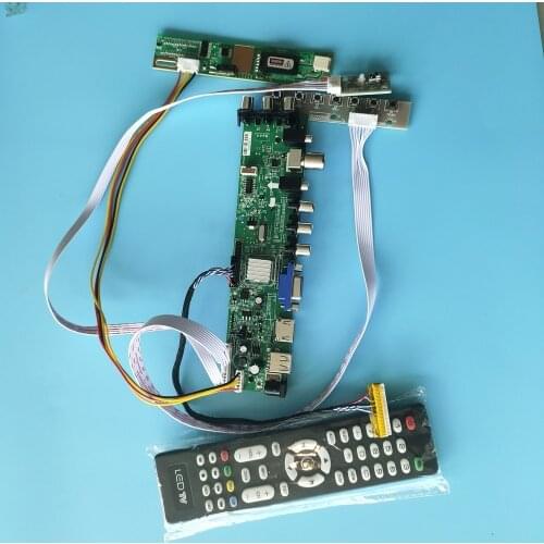 Kit For LP154WX4-TLC6/LP154WX4-TLC8 DVB-T2 DVB-T Digital HDMI Panel 1 CCFL LCD 30pin TV VGA USB remote 1280X800 Controller board