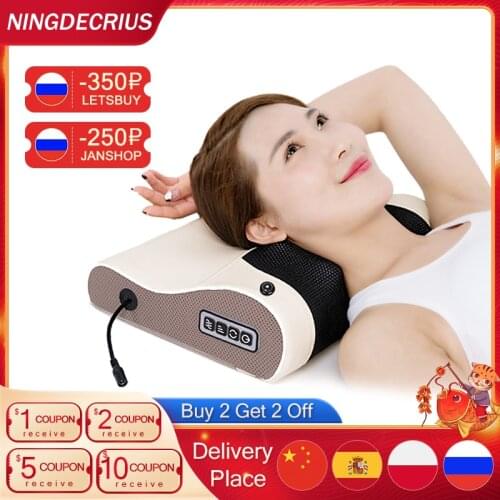 OGAMACRIUS Hot Sales Electric Massage Pillow Neck Shoulder Heating Shiatsu Full Body Home Gift Massager
