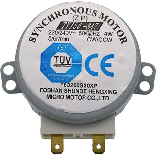 AC 220-240V 4W 6RPM 48mm Dia Micro Synchronous Motor for Warm Air Blower 50/60Hz CW/CCW TYJ50-8A7 microwave oven tray motor