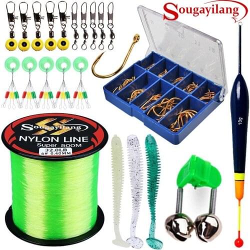 Sougayilang Fishing Tackle Sets for Novice Including Fishing Line Lures Hooks Necessary Accessories for Fishing Fishing Gear