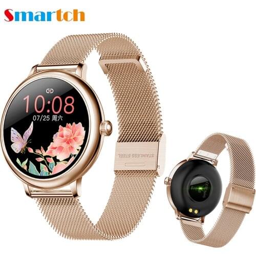 2020 NEW CF80 Women Smart Watch Full Touch Screen Lady Girl Smartwatch Clock Pedometer Sports Tracking Watches for Android iOS