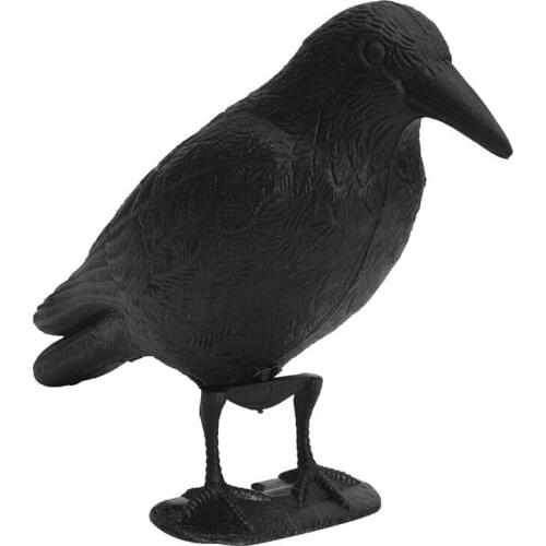 Hunting Decoys Garden Bird Deter Scarer Scarecrow Mice Pest Outdoors Shooting Crow Decoys Black Plastic Control Decoys