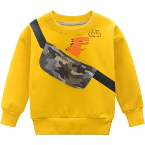 Autumn Winter Warm Top 2-9T Toddler Kid Baby Boy Clothes Dinosaur pullover Sweatshirt Cute Sweet Infant Clothing Outfit