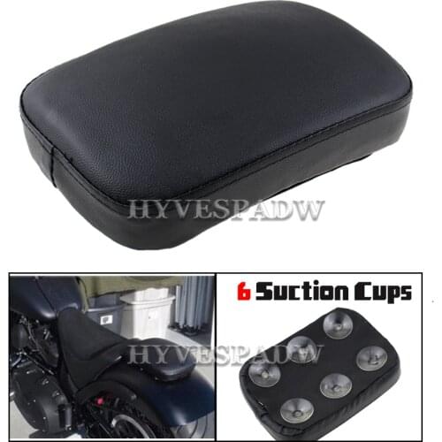 Motorcycle Rear Passenger Cushion 6 Suction Cups Pillion Pad Suction Seat for Harley Dyna Sportster Softail Touring XL 883 1200