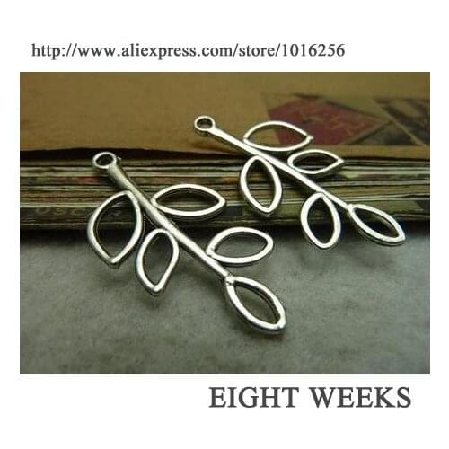 Zinc alloy pendant jewelry accessories diy handmade material charms macroporous branch connection 24 * 38 mm