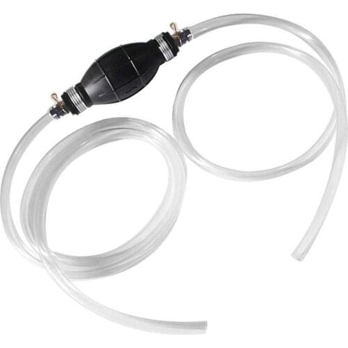 Oil Water Hand Fuel Pump Pipe Primer Bulb Liquid Gas Petrol Diesel Transfer Manual Siphon Pump With PVC Hoses 8mm