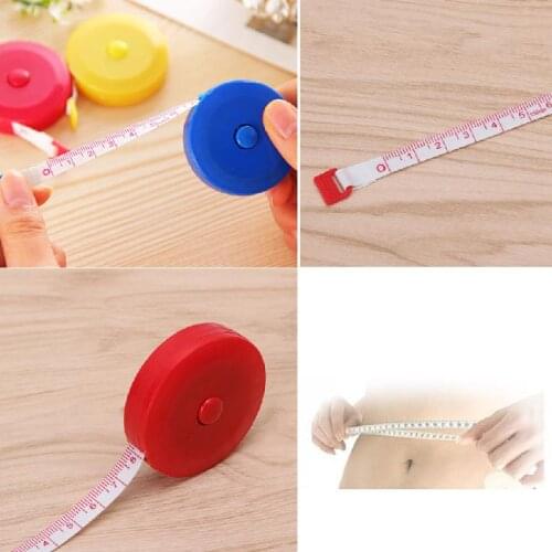 1PC Mini Tape Measure Retractable Ruler Tool Sewing Cloth Tailor Dieting 1.5m 60"