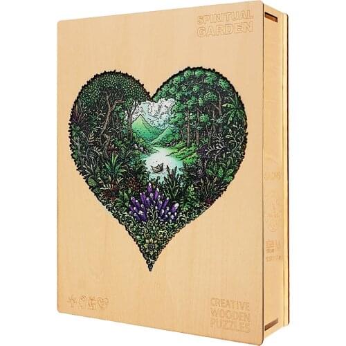 Garden DIY Wooden Animal Puzzle For Adults Kids Educational Toys 3D Wood Puzzles Crafts Gifts Wooden Jigsaw with Original Box