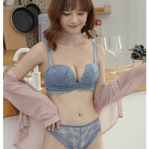 Sexy Seamless Push Up Lingerie Bralette Female Lace Small Breasts Bra Low Cut Tops Girls Intimate Brassiere Section Received