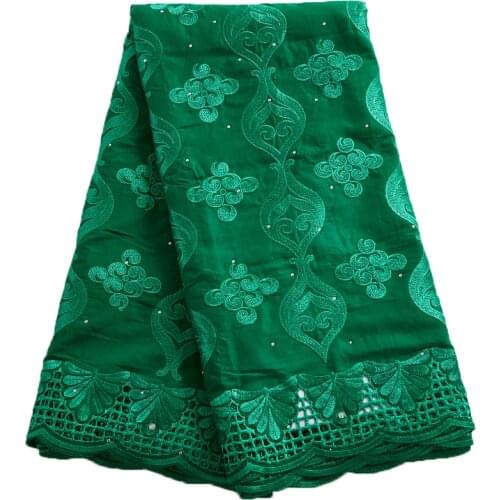 SJD LACE 100% Cotton White Swiss Voile Lace In Switzerland Sewing Emberidery Nigorian Fabric 5 Yards Wedding Women Dresses A2445