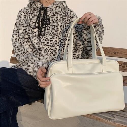 Women Bag Large Capacity Totes Bag Short Travel Handbags Pu Leather Shoulder Bags Soild Weekend Work Out Bag Bolsa de hombro