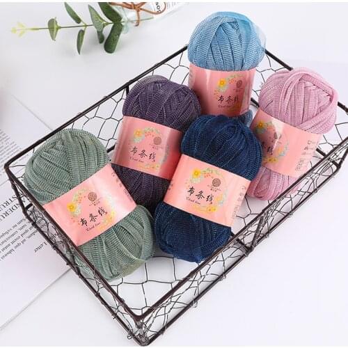 Cloth Thread Bright Silk Thread Hand-Woven Diy Handwork Thread Diy Crafts Bright Silk Cloth Fabric Thread Hand Knitting Material