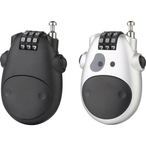 Universal Password Lock Portable Light Retractable Wire Rope Bicycle Padlock Travel Suitcase Anti Theft Motorcycle Helmet Lock