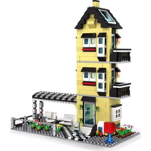 IN STOCK NO BOX 32053 three layers manor garden villa house building block model birthday present support drop shipping 546PCS