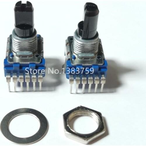Rotary potentiometer RD12L-B20K with midpoint Shaft length 15mm 6 foot RK11 type switch