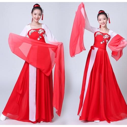 Chinese style Hanfu classical dance costumes female 2019 new style dance costumes sleeve dance costume