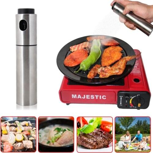 1PC Cooking Tool Olive Oil Spray Bottle Dispenser Kitchen Tools Camping Cookware Stainless Steel Cup Titanium Alloy Camp