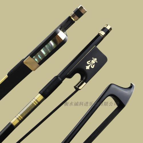 1Pcs Top quality black Carbon fiber Cello bow 4/4,black Horsehair #8509