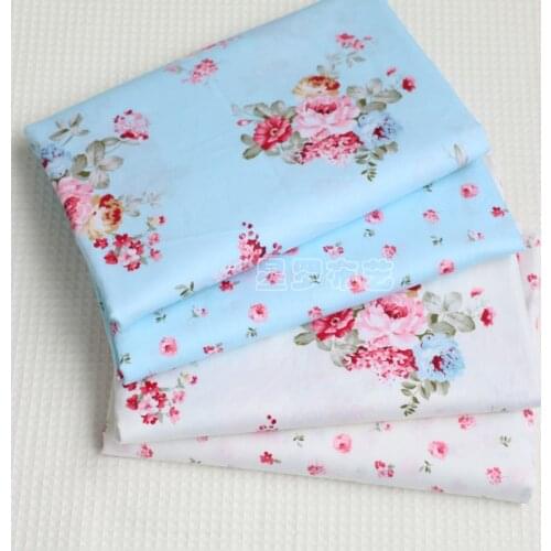 100% Cotton bed sheet fabric Printed flower Cotton Twill Cloth for DIY sewing patchwork cloth sheet fabric
