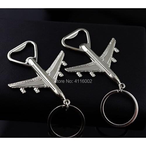 200pcs High Grade Helicopter Airliner Combat Aircraft Airplane Keychain Beer Bottle Opener Keyring Party Favor