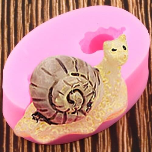 3D Craft Snails Silicone Mold Baby Birthday Cake Decorating Tools Fondant Chocolate Gumpaste Mould Polymer Clay Soap Candy Molds