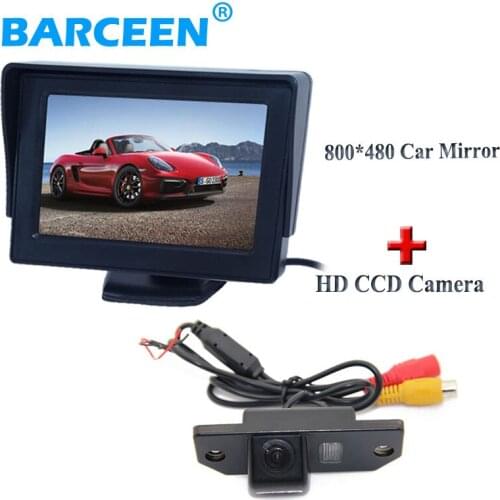 Glass lens material car parking camera auto wire with hd 4.3" TFT car monitor apply for ford- focus (3C)/ Mondeo/ C-Max