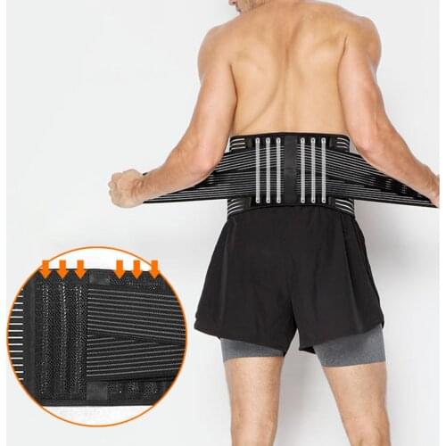 1PCS Lumbar Support Waist Pain Back Injury Supporting Brace For Fitness Weightlifting Belts Sports Safety Corrector