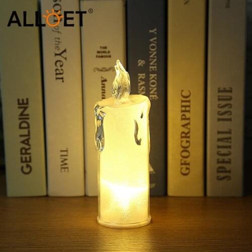 Flameless Tea Lights Simulation Acrylic Candles Wedding Light Romantic Candles Lamp Birthday Party Christmas Home Decor Gift