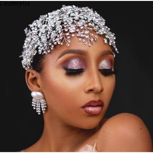 Shining Pearl Crystal Bridal Hair Accessory Flower Silver Crystal Hair Accessory For Bride