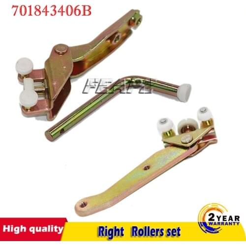 For VW T4 Transporter 1990-2003 Right Sliding Door Bottom Middle Top Rollers set 701843436 701843406B 701843336A