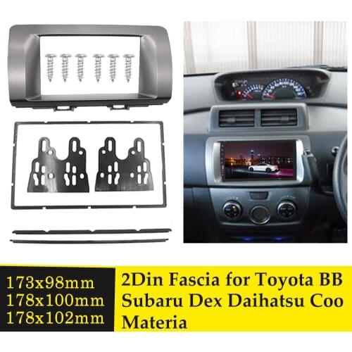 Double Din Fascia For Daihatsu Coo For TOYOTA BB For Subaru Dex For Materia Stereo Radio DVD Player Panel Refitting Frame Bezel