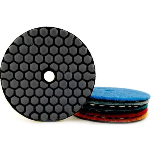 HT Set 3"/4" Dry Polishing Pad Sharp Type Flexible Diamond Granite Marble Stone Sanding Disc Free Shipping 6Pcs