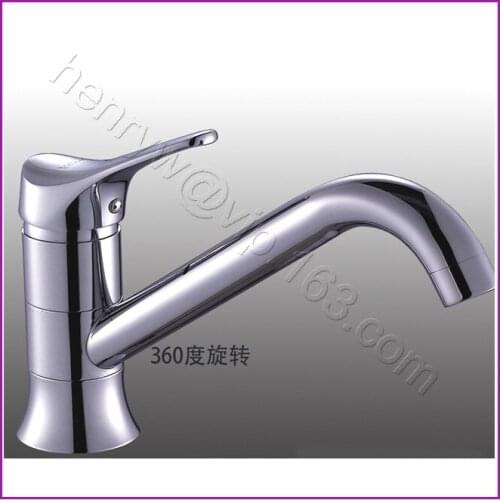 L16323 - Luxury Deck Mounted Chrome Finish Brass Kitchen Faucet