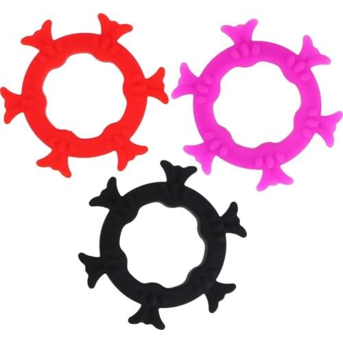 IKOKY Penis Ring Male masturbation Dildo Extender Sex Toys for Men Delay Ejaculation Silicone Cock Ring