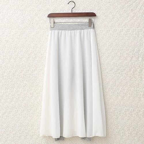 Spring New Chiffon Skirt Women OL Thin Leggings Girl Korean Syle Streetwear Elastic Ladies Loose Solid Leggins Fake Two Piece