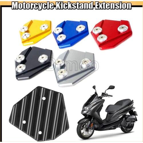 New Motorcycle Accessories CNC Side Stand Enlarge Plate Kickstand Extension For Yamaha SMAX155 GTR Cygnus Ray 125