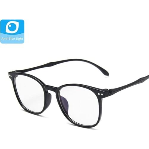 Anti Blue Light Block Square Glasses Frame Women Clear Retro Vintage Men Eyeglasses Male Prescription Eyewear Frame Female