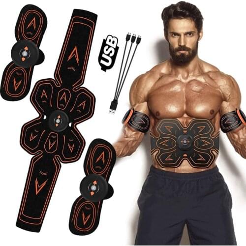 EMS Abdominal Muscle Stimulator USB Charging Smart Exerciser Home Gym Training Weight Loss Slimming Fitness Massager Men Women