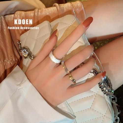 2020 new design sense three piece open Rings for women fashion versatile twist Ring party unusual ladies jewelry sexy rings