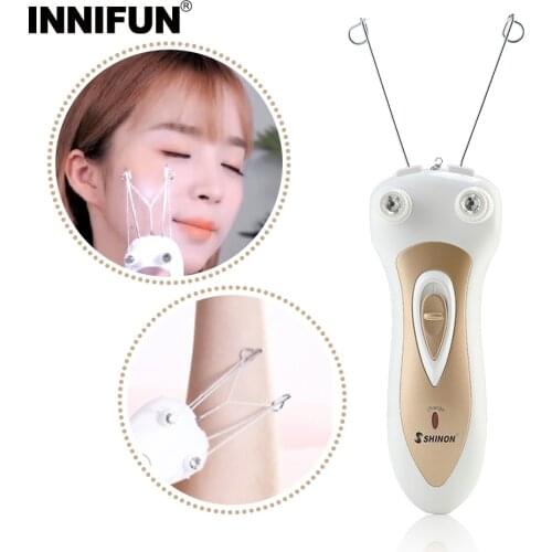 1Set Professional Electric Facial Hair Remover Female Body Face Cotton Thread Depilator Shaver Lady Beauty Care Machine