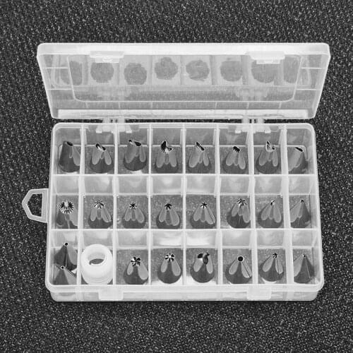 100Set DIY Cake Cupcake Decoration Tool 24Pcs/Lot Icing Piping Nozzles Pastry With Plastic Box