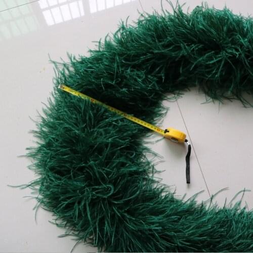20ply Jasper Ostrich Feather Boa 2 meter Natural Ostrich Feather on Rope for Wedding Carnival Stage Dress/skirt Decoration Shawl