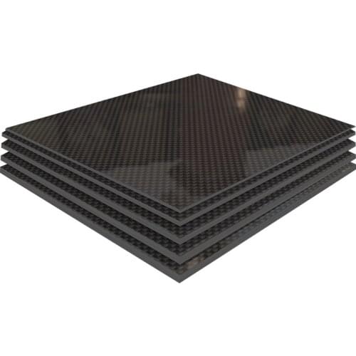 250MM X 300MM 100% 3K Carbon Fiber Sheet 3.5mm To 6mm High Composite Hardness For RC Model