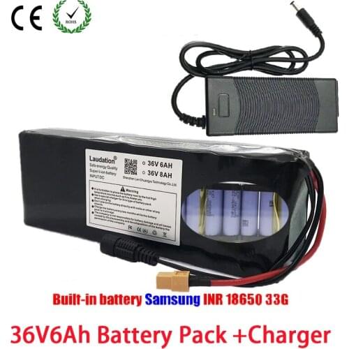 36V 6Ah Electric Bicycle 18650 Battery Pack 10S 2P 500W High Power and Capacity Motorcycle Scooter With BMS XT60 Plug