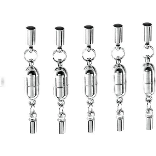 5pcs/Lot Cylinder Magnet Buckle Inner diameter 3mm bracelet necklace connection body jewelry accessories