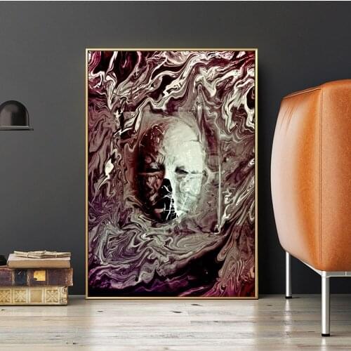 Abstract Flowing Water Face Oil Painting On Canvas Posters And Prints Wall Art Picture Home Decor Cuadros For Living Room