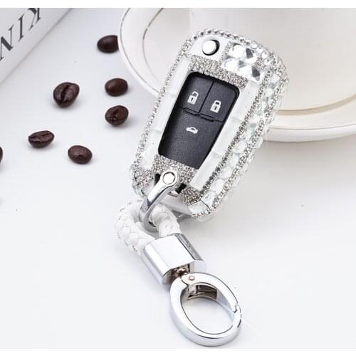 Diamond Car Key Cover Case Shell For Buick OPEL VAUXHALL Astra J Corsa E Insignia Zafira C For Chevrolet Cruze Aveo Accessories