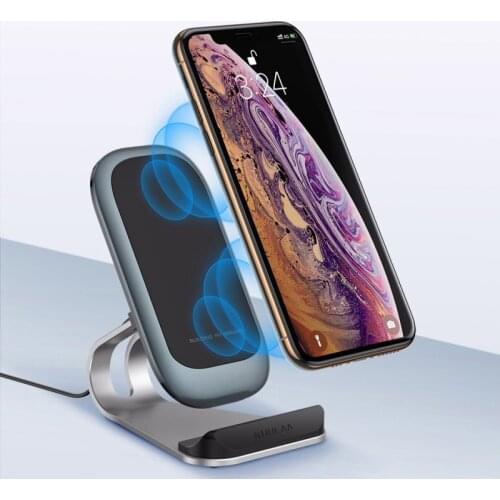 KUULAA 15w QI Wireless Charger Stand Start fast charging Dock Station Phone Charger phone holder stand desk for iphone Samsung